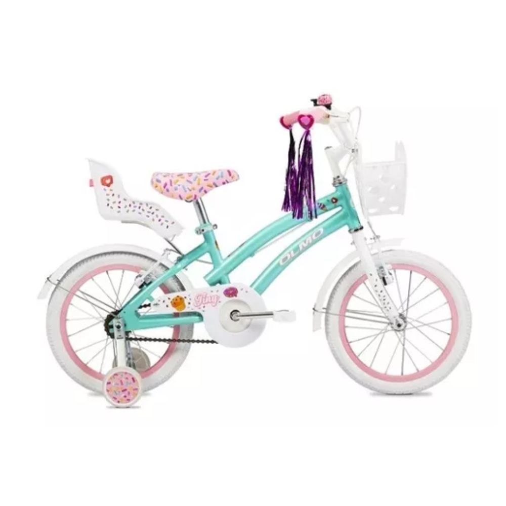 Bicicleta infantil infantil Olmo Infantiles Tiny Friends 2020 R16 tuquesa